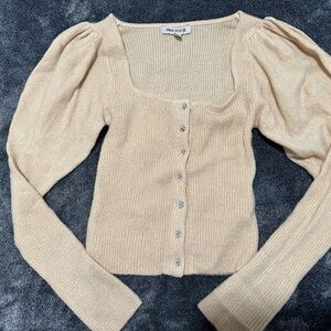 Urban Outfitters Beige Button-Up Cardigan (S)
